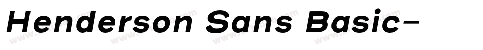 Henderson Sans Basic字体转换